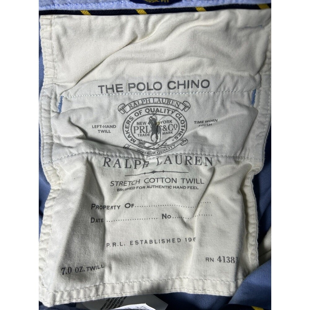 Polo Ralph Lauren Men’s Chino Shorts Light Blue Flat Front Casual Preppy Size 35 - Picture 5 of 10